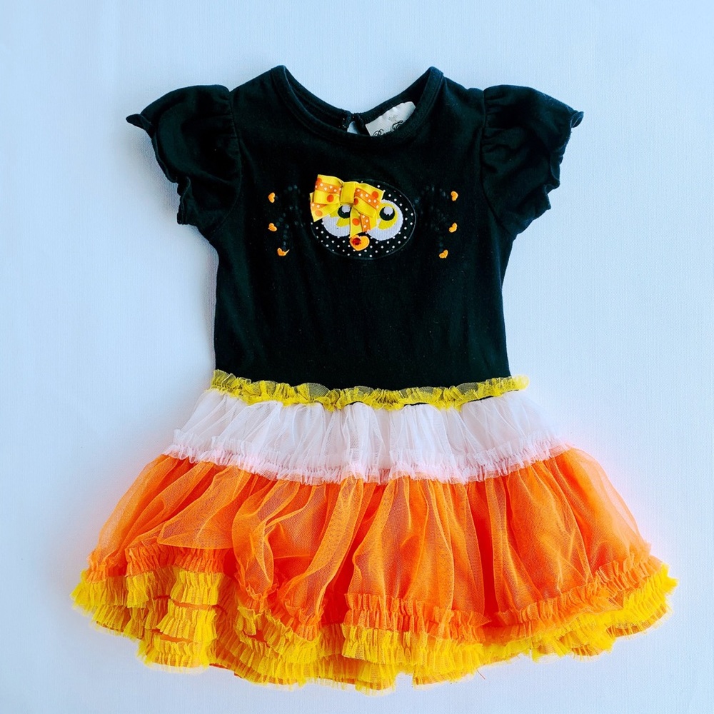 Rare Editions, 18-24M, 0/s candy corn dress